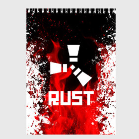 Скетчбук с принтом RUST , 100% бумага
 | 48 листов, плотность листов — 100 г/м2, плотность картонной обложки — 250 г/м2. Листы скреплены сверху удобной пружинной спиралью | magic rust | rust | rust 2019 | раст | раст 2019. | раст легаси