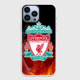 Чехол для iPhone 13 Pro Max с принтом LIVERPOOL ,  |  | Тематика изображения на принте: lfc | liverpool | sport | ynwa | ливерпуль | лфк | спорт