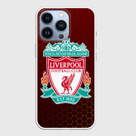 Чехол для iPhone 13 Pro с принтом LIVERPOOL ,  |  | Тематика изображения на принте: lfc | liverpool | sport | ynwa | ливерпуль | лфк | спорт