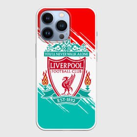 Чехол для iPhone 13 Pro с принтом LIVERPOOL ,  |  | Тематика изображения на принте: lfc | liverpool | sport | ynwa | ливерпуль | лфк | спорт