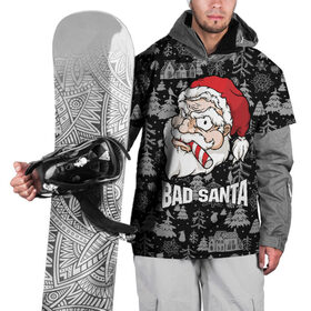 Накидка на куртку 3D с принтом Bad santa , 100% полиэстер |  | 