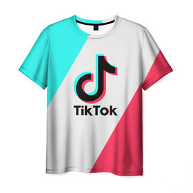 Мужская футболка 3D с принтом TIKTOK , 100% полиэфир | прямой крой, круглый вырез горловины, длина до линии бедер | Тематика изображения на принте: tik | tik tok | tiktok | tok | тик | тик ток | тикток | ток