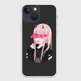 Чехол для iPhone 13 mini с принтом Zero Two ,  |  | ahegao | anime | girl | girls | hikky | kawaii | kowai | senpai | waifu | yandre | аниме | ахегао | вайфу | девушка | кавай | кун | семпай | сенпай | тян