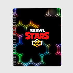 Тетрадь с принтом Brawl Stars Color Hex , 100% бумага | 48 листов, плотность листов — 60 г/м2, плотность картонной обложки — 250 г/м2. Листы скреплены сбоку удобной пружинной спиралью. Уголки страниц и обложки скругленные. Цвет линий — светло-серый
 | Тематика изображения на принте: brawl | brawl st | brawl stars | colt | hexagon | logo | map | mobo | pattern | poco | shelly | stars | бравл | игра | игры | карта | кольт | лого | мобильные игры | патерн | паттерн | поко | соты | старс | шелли