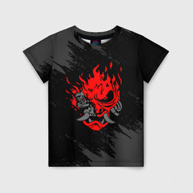 Детская футболка 3D с принтом SAMURAI KEANU REEVES , 100% гипоаллергенный полиэфир | прямой крой, круглый вырез горловины, длина до линии бедер, чуть спущенное плечо, ткань немного тянется | cd project red | cyberpunk 2077 | keanu reeves | samurai | киану ривз | киберпанк 2077 | самураи