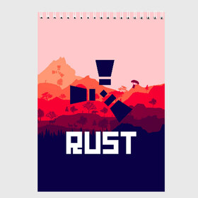 Скетчбук с принтом RUST , 100% бумага
 | 48 листов, плотность листов — 100 г/м2, плотность картонной обложки — 250 г/м2. Листы скреплены сверху удобной пружинной спиралью | magic rust | rust | rust 2019 | раст | раст 2019. | раст легаси