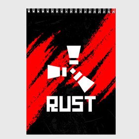 Скетчбук с принтом RUST , 100% бумага
 | 48 листов, плотность листов — 100 г/м2, плотность картонной обложки — 250 г/м2. Листы скреплены сверху удобной пружинной спиралью | magic rust | rust | rust 2019 | раст | раст 2019. | раст легаси