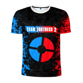 Мужская футболка 3D спортивная с принтом TEAM FORTRESS 2 RED VS BLUE , 100% полиэстер с улучшенными характеристиками | приталенный силуэт, круглая горловина, широкие плечи, сужается к линии бедра | Тематика изображения на принте: fortress 2 | team 2 | team fortress | team fortress 2 | тим 2 | тим фортрес. | тим фортресс | тим фортресс 2 | фортресс 2