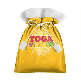 Подарочный 3D мешок с принтом Йога , 100% полиэстер | Размер: 29*39 см | Тематика изображения на принте: fitness | yoga | йога | медитация | фитнес