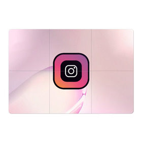 Магнитный плакат 3Х2 с принтом Instagram(редактируемое лого) , Полимерный материал с магнитным слоем | 6 деталей размером 9*9 см | 