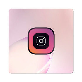Магнит виниловый Квадрат с принтом Instagram(редактируемое лого) , полимерный материал с магнитным слоем | размер 9*9 см, закругленные углы | 