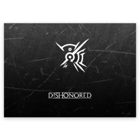 Поздравительная открытка с принтом DISHONORED  , 100% бумага | плотность бумаги 280 г/м2, матовая, на обратной стороне линовка и место для марки
 | dishonored | dishonored 2 | korvo | дисхоноред | корво | корво аттано | стелс | эмили колдуин