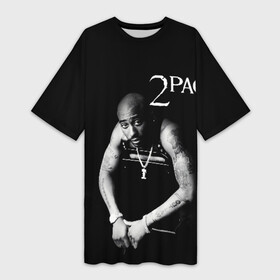 Платье-футболка 3D с принтом 2pac ,  |  | 2pac | changes | nigga | oldschool | pac | rap | нигга | олдскулл | пак | рэп | тупак