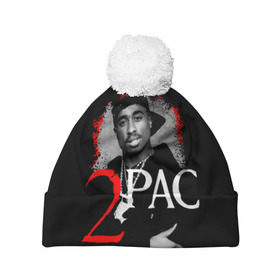 Шапка 3D c помпоном с принтом 2pac , 100% полиэстер | универсальный размер, печать по всей поверхности изделия | Тематика изображения на принте: 2pac | changes | nigga | oldschool | pac | rap | нигга | олдскулл | пак | рэп | тупак