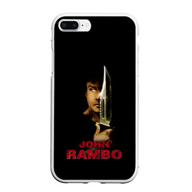 Чехол для iPhone 7Plus/8 Plus матовый с принтом John Rambo , Силикон | Область печати: задняя сторона чехла, без боковых панелей | Тематика изображения на принте: action | army | blood | first | john | last | rambo | stallone | states | sylvester | united | usa | армия | боевик | джон | кровь | первая | последняя | рэмбо | сильвестр | сталлоне | сша