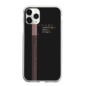 Чехол для iPhone 11 Pro матовый с принтом if 1 == 2 , Силикон |  | it | php | айтишник | код | кодер | ошибка | програма | програмист | программа | программист | разработка | разработчик | сайт | сайты | си | си плюсплюс | си шарп | технарь | условие | явапхп | яваскрипт