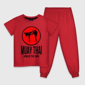 Детская пижама хлопок с принтом Muay thai (двухсторонняя) , 100% хлопок |  брюки и футболка прямого кроя, без карманов, на брюках мягкая резинка на поясе и по низу штанин
 | Тематика изображения на принте: boxer | boxing | fight | fighting | king of the ring | muay thai | боксер | король ринга | муай тай | тайский бокс