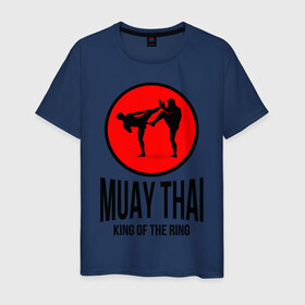 Мужская футболка хлопок с принтом Muay thai (двухсторонняя) , 100% хлопок | прямой крой, круглый вырез горловины, длина до линии бедер, слегка спущенное плечо. | boxer | boxing | fight | fighting | king of the ring | muay thai | боксер | король ринга | муай тай | тайский бокс