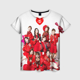 Женская футболка 3D с принтом TWICE , 100% полиэфир ( синтетическое хлопкоподобное полотно) | прямой крой, круглый вырез горловины, длина до линии бедер | chaeyoung | dahyun | jeongyeon | jihyo | k pop | kpop | mina | momo | nayeon | once | sana | twice | tzuyu | what is love | yes or yes | к поп | корея | музыка | твайс