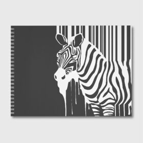 Альбом для рисования с принтом Зебра , 100% бумага
 | матовая бумага, плотность 200 мг. | animal | животные | зебра
