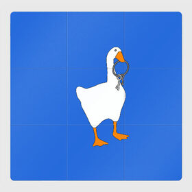 Магнитный плакат 3Х3 с принтом Untitled Goose Game , Полимерный материал с магнитным слоем | 9 деталей размером 9*9 см | epic store | ugg | untitled goose game | гусь | игра без названия | игра про гуся | неназванная игра про гуся