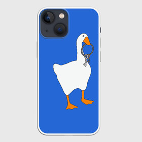 Чехол для iPhone 13 mini с принтом Untitled Goose Game ,  |  | epic store | ugg | untitled goose game | гусь | игра без названия | игра про гуся | неназванная игра про гуся