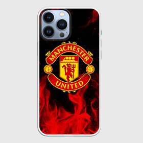 Чехол для iPhone 13 Pro Max с принтом МАНЧЕСТЕР ЮНАЙТЕД | FCMU | MANCHESTER UNITED ,  |  | Тематика изображения на принте: bright | fc | fcmu | fire | flame | football | football club | heat | light | manchester united | red devils | sport | wildfire | искры | красные дьяволы | манчестер юнайтед | огненный | огонь | пламя | пожар | спорт | фк | фкмю