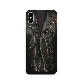 Чехол для iPhone X матовый с принтом Косуха терминатора , Силикон | Печать на задней стороне чехла, без боковой панели | арнольд | доспехи | замки | застежки | касуха | клепки | кожа | кожаная | кожанка | костюм | косуха | куртец | куртка | молнии | панк | потертая | рок | старая | терминатор | тертая