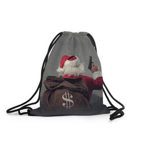 Рюкзак-мешок 3D с принтом Very Bad Santa , 100% полиэстер | плотность ткани — 200 г/м2, размер — 35 х 45 см; лямки — толстые шнурки, застежка на шнуровке, без карманов и подкладки | 