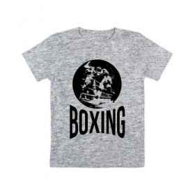 Детская футболка хлопок с принтом Boxing (двухсторонняя) , 100% хлопок | круглый вырез горловины, полуприлегающий силуэт, длина до линии бедер | Тематика изображения на принте: boxer | boxing | fight | mma | бокс | боксер | тайский бокс