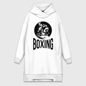 Платье-худи хлопок с принтом Boxing (двухсторонняя) ,  |  | boxer | boxing | fight | mma | бокс | боксер | тайский бокс