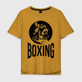 Мужская футболка хлопок Oversize с принтом Boxing (двухсторонняя) , 100% хлопок | свободный крой, круглый ворот, “спинка” длиннее передней части | boxer | boxing | fight | mma | бокс | боксер | тайский бокс