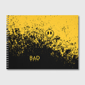 Альбом для рисования с принтом BAD DRIP , 100% бумага
 | матовая бумага, плотность 200 мг. | bad | baddrip | cloud | coil | drip | smoke | vape | wape | бак | вейп | вейпер | дрипка | дым | койл | культура | мод | облако | пар | хипстер