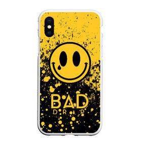 Чехол для iPhone XS Max матовый с принтом BAD DRIP , Силикон | Область печати: задняя сторона чехла, без боковых панелей | bad | baddrip | cloud | coil | drip | smoke | vape | wape | бак | вейп | вейпер | дрипка | дым | койл | культура | мод | облако | пар | хипстер