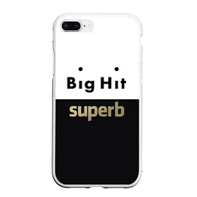 Чехол для iPhone 7Plus/8 Plus матовый с принтом Big Hit superb , Силикон | Область печати: задняя сторона чехла, без боковых панелей | big hit | bts | twice | txt