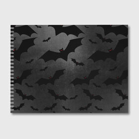 Альбом для рисования с принтом Летучие мыши повсюду! , 100% бумага
 | матовая бумага, плотность 200 мг. | bat | bats | halloween | halloweenparty | в подарок | вампиры | для подарка | летучие | летят | мыши | мышь | напугать | темная | хеллоуин | хэллоуин | черный