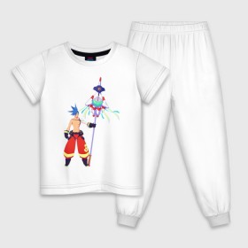 Детская пижама хлопок с принтом Promare Galo , 100% хлопок |  брюки и футболка прямого кроя, без карманов, на брюках мягкая резинка на поясе и по низу штанин
 | anime | galo | promare | аниме | гало | промар