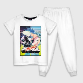 Детская пижама хлопок с принтом Promare , 100% хлопок |  брюки и футболка прямого кроя, без карманов, на брюках мягкая резинка на поясе и по низу штанин
 | anime | promare | аниме | промар