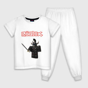 Детская пижама хлопок с принтом ROBLOX , 100% хлопок |  брюки и футболка прямого кроя, без карманов, на брюках мягкая резинка на поясе и по низу штанин
 | roblox | roblox simulator. | код роблокс | роблокс | роблокс симулятор