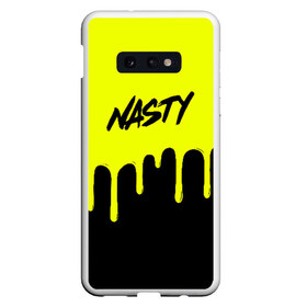 Чехол для Samsung S10E с принтом NASTY JUICE , Силикон | Область печати: задняя сторона чехла, без боковых панелей | Тематика изображения на принте: bad | baddrip | cloud | coil | drip | juice | nasty | smoke | vape | wape | бак | бэд дрип | вейп | вейпер | дрипка | дым | койл | культура | мод | нэсти | облако | пар | хипстер