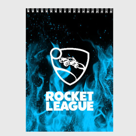 Скетчбук с принтом ROCKET LEAGUE , 100% бумага
 | 48 листов, плотность листов — 100 г/м2, плотность картонной обложки — 250 г/м2. Листы скреплены сверху удобной пружинной спиралью | racing. | rocket league | rocket league garage | rocket trade | гонки | рокет лига