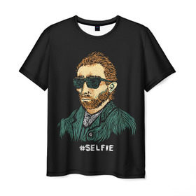 Мужская футболка 3D с принтом Ван Гог (Selfie) , 100% полиэфир | прямой крой, круглый вырез горловины, длина до линии бедер | memes | selfie | van gogh | vincent | ван гог | винсент | знаменитости | знаменитость | искусство | картина | картинки | мем | мемы | прикольные | селфи | художник