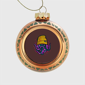Стеклянный ёлочный шар с принтом Octopus(Lil Peep, GBC) , Стекло | Диаметр: 80 мм | gbc | lil | peep | rap | rock | бордовый | желтый | зеленый | исполнитель | картинка | надпись на спине | осьминог | редактируемый дизайн | рок | рэп | рэпер | сочный цвет | фиолетовый