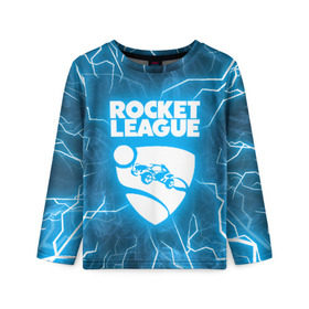 Детский лонгслив 3D с принтом ROCKET LEAGUE , 100% полиэстер | длинные рукава, круглый вырез горловины, полуприлегающий силуэт
 | racing. | rocket league | rocket league garage | rocket trade | гонки | рокет лига