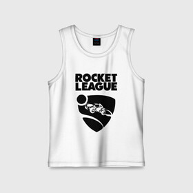 Детская майка хлопок с принтом ROCKET LEAGUE ,  |  | racing. | rocket league | rocket league garage | rocket trade | гонки | рокет лига