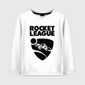 Детский лонгслив хлопок с принтом ROCKET LEAGUE , 100% хлопок | круглый вырез горловины, полуприлегающий силуэт, длина до линии бедер | racing. | rocket league | rocket league garage | rocket trade | гонки | рокет лига