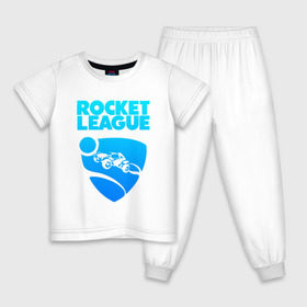 Детская пижама хлопок с принтом ROCKET LEAGUE , 100% хлопок |  брюки и футболка прямого кроя, без карманов, на брюках мягкая резинка на поясе и по низу штанин
 | Тематика изображения на принте: 
