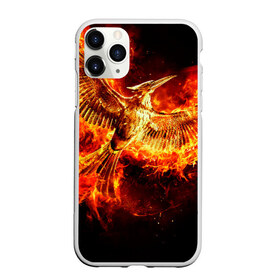 Чехол для iPhone 11 Pro матовый с принтом Феникс в огне , Силикон |  | fire | flame | phoenix | крылья | огонь | перья | пламя | птица | феникс