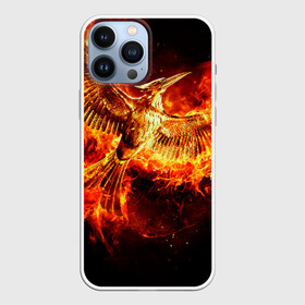 Чехол для iPhone 13 Pro Max с принтом Феникс в огне ,  |  | Тематика изображения на принте: fire | flame | phoenix | крылья | огонь | перья | пламя | птица | феникс