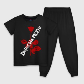 Детская пижама хлопок с принтом Depeche Mode , 100% хлопок |  брюки и футболка прямого кроя, без карманов, на брюках мягкая резинка на поясе и по низу штанин
 | 